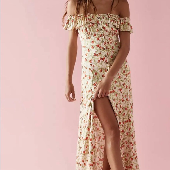 Free People She's A Dream Midi Dress Berry Blue - Picture 6 of 8